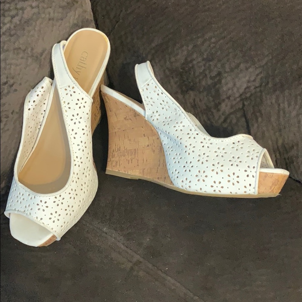 Cathy Jean white summer shoes